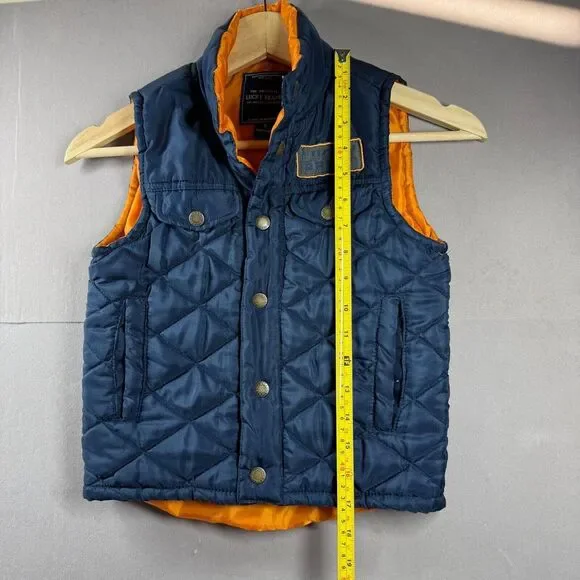 Lucky Brand Puffer Vest Boys 5 Ski Snowboard Diamond‎ Quilt Golf Outdoors Moto - Picture 10 of 10